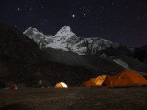 Base Camp at night