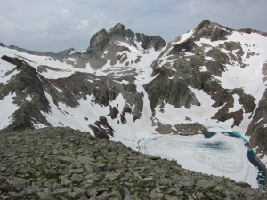 Col des Gourgs-Blancs and Lac Glace from Tusse de Montarqué