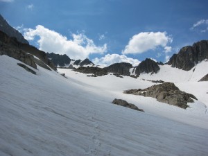 Looking back at Col de Cambalès during the descent